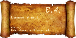 Bammer Anett névjegykártya