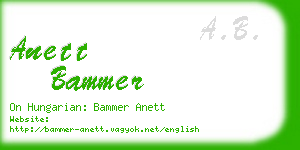 anett bammer business card